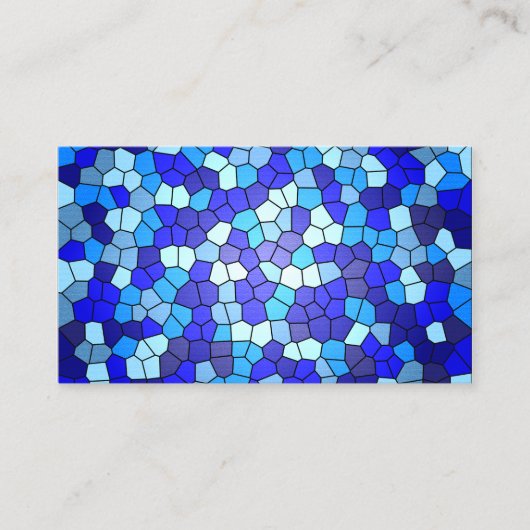 Farbtöne aus blau gestanztem Glas von Shirley Tayl Visitenkarte (Vorderseite)
