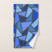 Farbtöne aus blauem Glasmuster Badhandtuch Set (Handtuch)