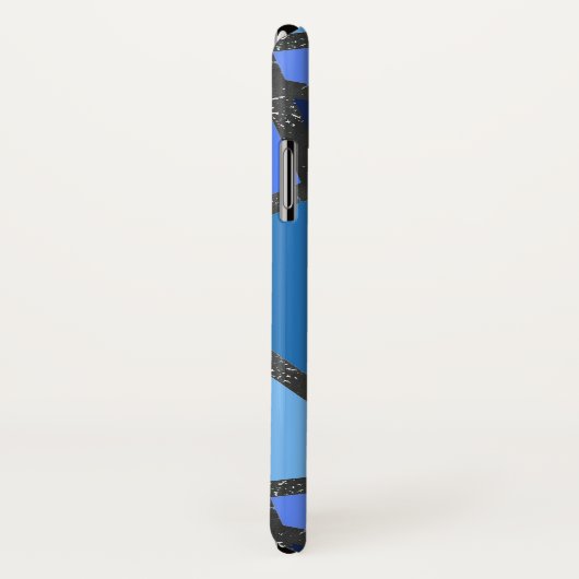 Farbtöne aus blauem Glasmuster Case-Mate iPhone Hülle (Hinten/Rechts)