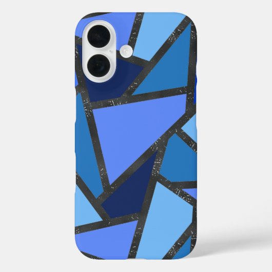 Farbtöne aus blauem Glasmuster Case-Mate iPhone Hülle (Rückseite)