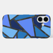 Farbtöne aus blauem Glasmuster Case-Mate iPhone Hülle (Rückseite (Horizontal))