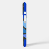 Farbtöne aus blauem Glasmuster Case-Mate iPhone Hülle (Rückseite / Links)
