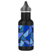 Farbtöne aus blauem Glasmuster Edelstahlflasche (Links)
