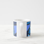 Farbtöne aus blauem Glasmuster Espressotasse (Rückseite)