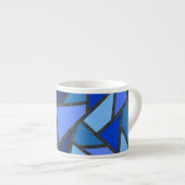 Farbtöne aus blauem Glasmuster Espressotasse (Vorderseite Rechts)