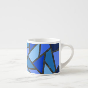 Farbtöne aus blauem Glasmuster Espressotasse