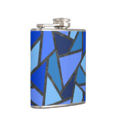 Farbtöne aus blauem Glasmuster Flachmann (Rechts)