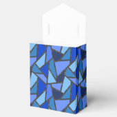 Farbtöne aus blauem Glasmuster Geschenkschachtel (Geöffnet)