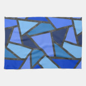 Farbtöne aus blauem Glasmuster Geschirrtuch (Horizontal)