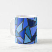 Farbtöne aus blauem Glasmuster Kaffeetasse (Vorderseite Links)