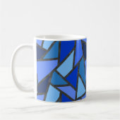 Farbtöne aus blauem Glasmuster Kaffeetasse (Links)