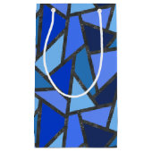 Farbtöne aus blauem Glasmuster Kleine Geschenktüte (Vorderseite)