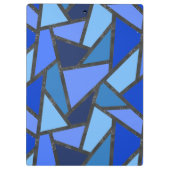 Farbtöne aus blauem Glasmuster Klemmbrett (Rückseite)