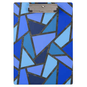 Farbtöne aus blauem Glasmuster Klemmbrett