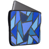 Farbtöne aus blauem Glasmuster Laptopschutzhülle (Vorne Rechts)