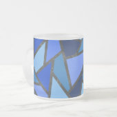 Farbtöne aus blauem Glasmuster Mattglastasse (Vorderseite Links)