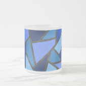 Farbtöne aus blauem Glasmuster Mattglastasse (Mittel)