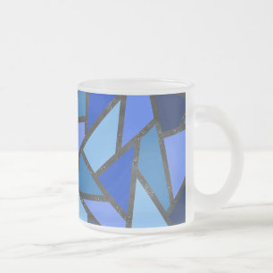 Farbtöne aus blauem Glasmuster Mattglastasse