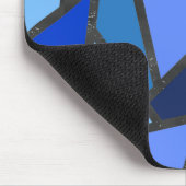 Farbtöne aus blauem Glasmuster Mousepad (Ecke)