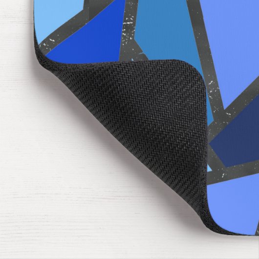 Farbtöne aus blauem Glasmuster Mousepad (Ecke)