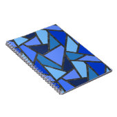 Farbtöne aus blauem Glasmuster Notizblock (Rechte Seite)