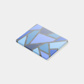 Farbtöne aus blauem Glasmuster Post-it Klebezettel (angewinkelt)