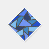 Farbtöne aus blauem Glasmuster Serviette (Ecke)