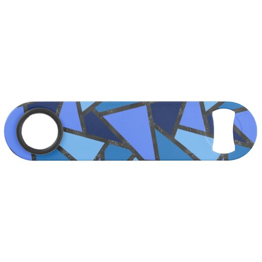 Farbtöne aus blauem Glasmuster Speed Flaschenöffner (Vorderseite (Horizontal))