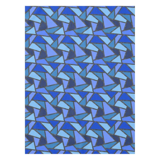 Farbtöne aus blauem Glasmuster Tischdecke (Vorderseite)