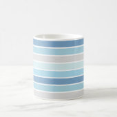 Farbtöne aus blauem Streifen Kaffeetasse (Mittel)