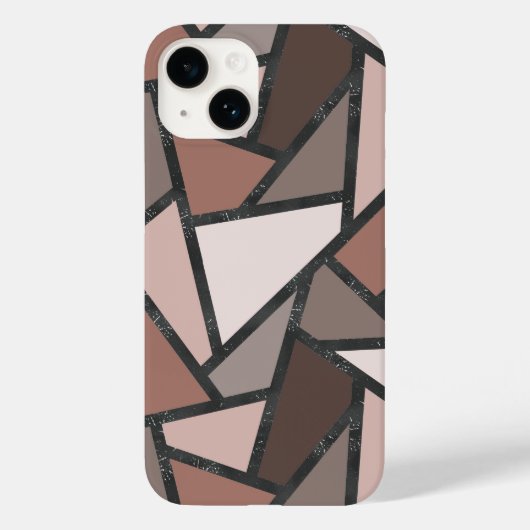 Farbtöne aus braunem Glasmuster Case-Mate iPhone Hülle (Rückseite)