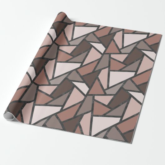 Farbtöne aus braunem Glasmuster Geschenkpapier (Ungerollt)