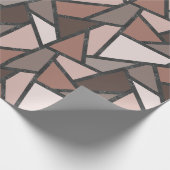 Farbtöne aus braunem Glasmuster Geschenkpapier (Ecke)