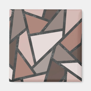 Farbtöne aus braunem Glasmuster Magnet
