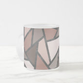 Farbtöne aus braunem Glasmuster Mattglastasse (Vorderseite Links)