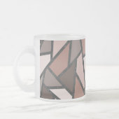 Farbtöne aus braunem Glasmuster Mattglastasse (Links)