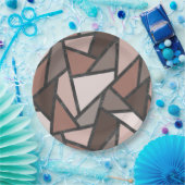 Farbtöne aus braunem Glasmuster Pappteller (Party)