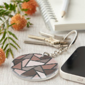 Farbtöne aus braunem Glasmuster Schlüsselanhänger (Vorderseite rechts)