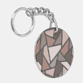 Farbtöne aus braunem Glasmuster Schlüsselanhänger (Vorderseite links)