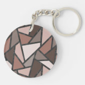 Farbtöne aus braunem Glasmuster Schlüsselanhänger (Rückseite)