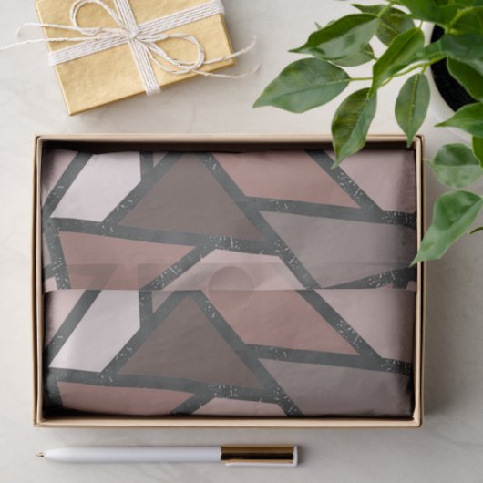 Farbtöne aus braunem Glasmuster Seidenpapier (Geschenk)