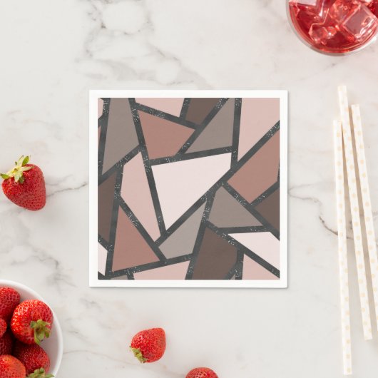 Farbtöne aus braunem Glasmuster Serviette (Beispiel)