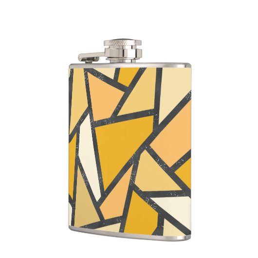 Farbtöne aus gelbem Glasmuster Flachmann (Links)