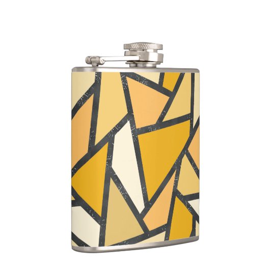 Farbtöne aus gelbem Glasmuster Flachmann (Rechts)