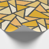 Farbtöne aus gelbem Glasmuster Geschenkpapier (Ecke)