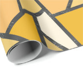 Farbtöne aus gelbem Glasmuster Geschenkpapier (Rolleneckpunkt)