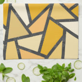 Farbtöne aus gelbem Glasmuster Geschirrtuch (Gefaltet)