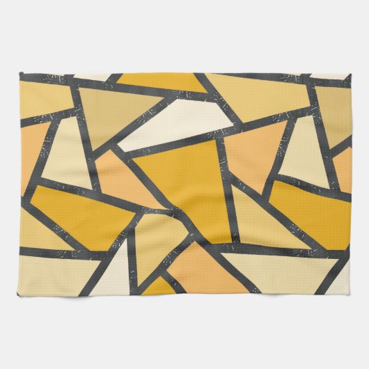 Farbtöne aus gelbem Glasmuster Geschirrtuch (Horizontal)