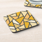 Farbtöne aus gelbem Glasmuster Getränkeuntersetzer (Linke Seite)