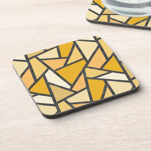 Farbtöne aus gelbem Glasmuster Getränkeuntersetzer (Linke Seite)